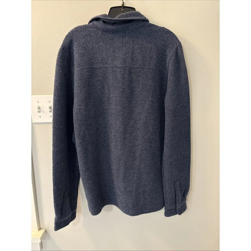 prAna IncrediWool Overshirt Men's XL Stormy Night Heather Slim NWT MSRP $175